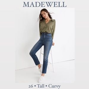 MADEWELL - Tall Curvy Stovepipe Jeans in Dearham Wash (NWT)